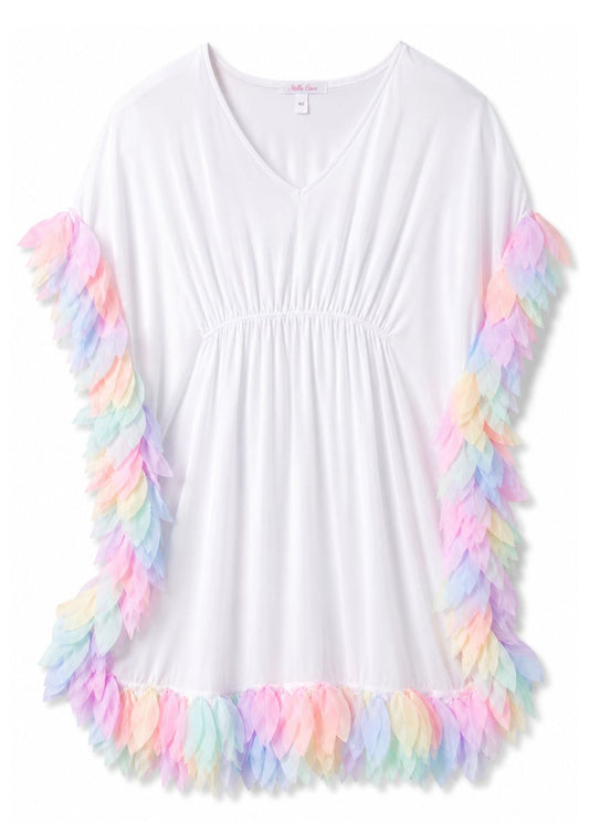 cute rainbow petals cover up for girls
