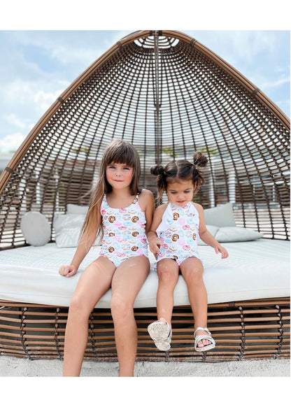 Donut Swimsuit with Ruffle