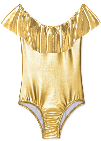 Gold Bathing Suit for Girls – Stella Cove