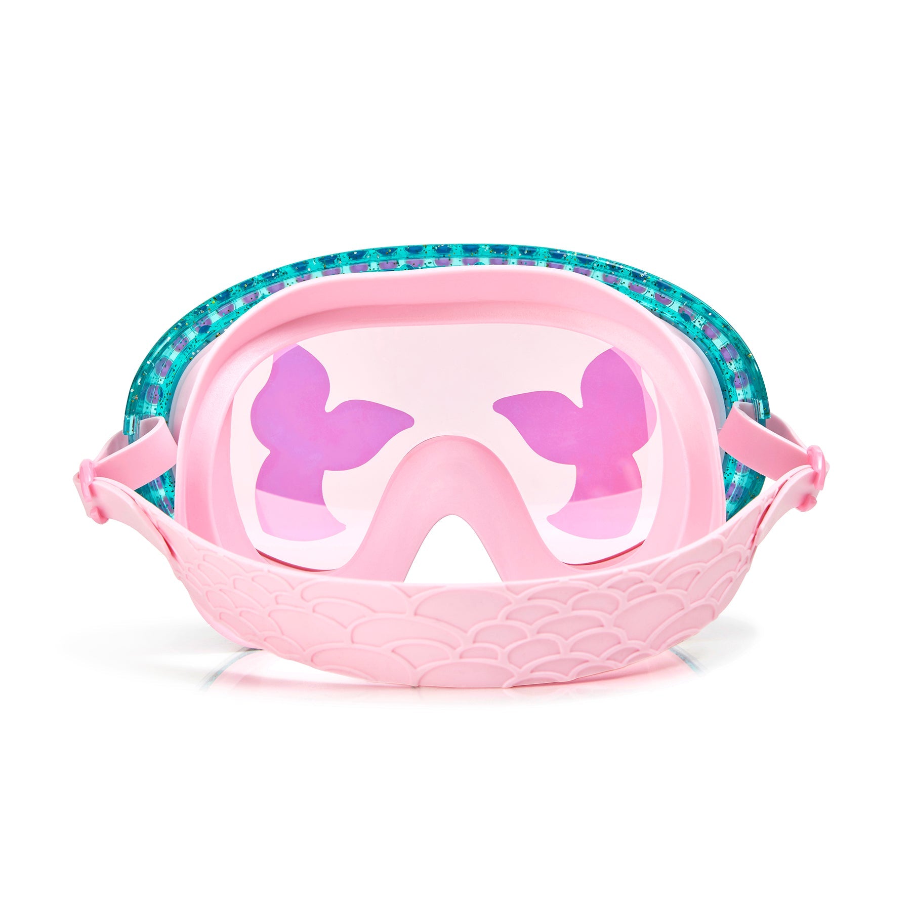 Pink swim mask with mermaid design for girls