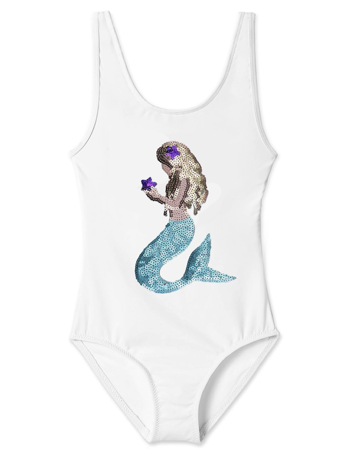 White Swimsuit with Mermaid