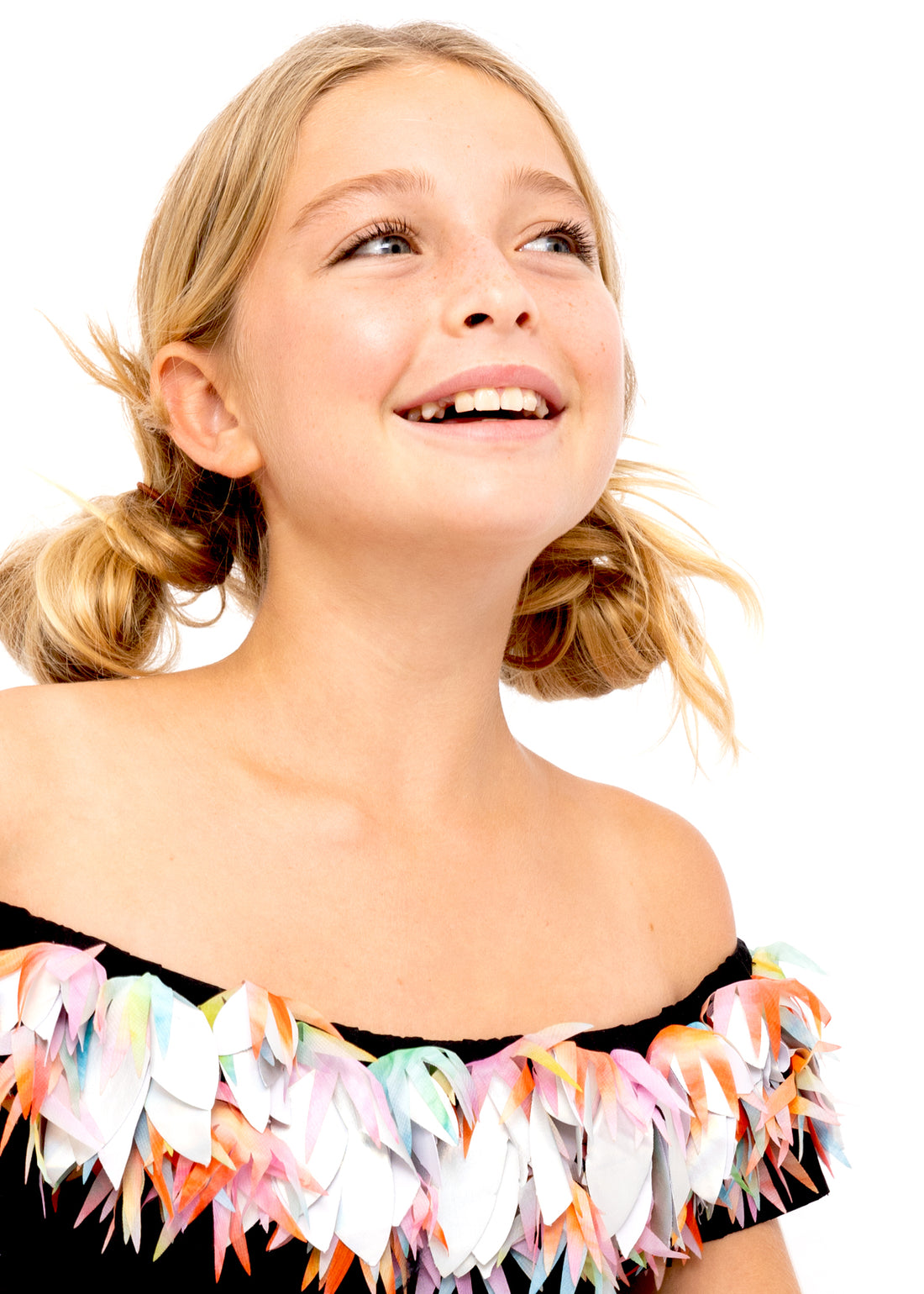 Black Cute Swimwear For Girls with Petals Stella Cove