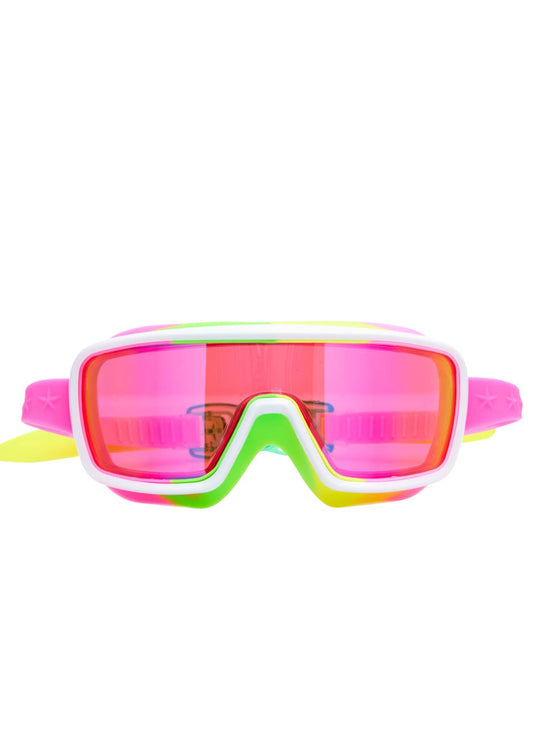 neon pink cute swimming goggles for girls