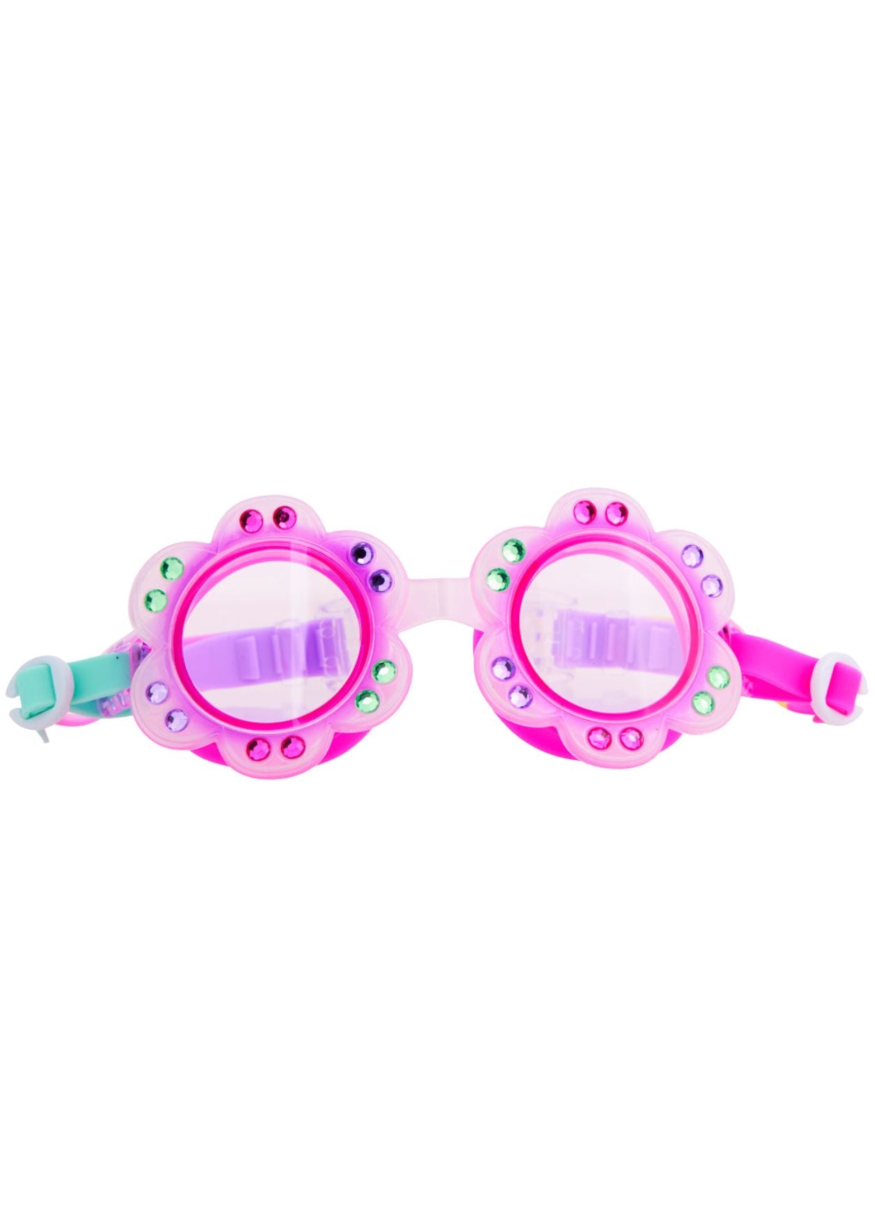 neon pink swimming goggles for girls