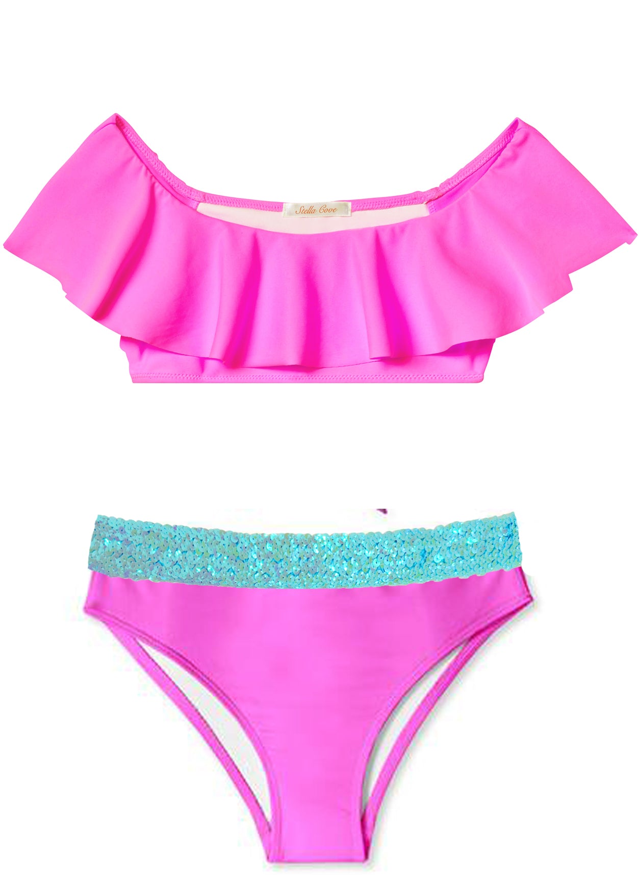 bikini for girls, beachwear for girls, pink swimwear for girls