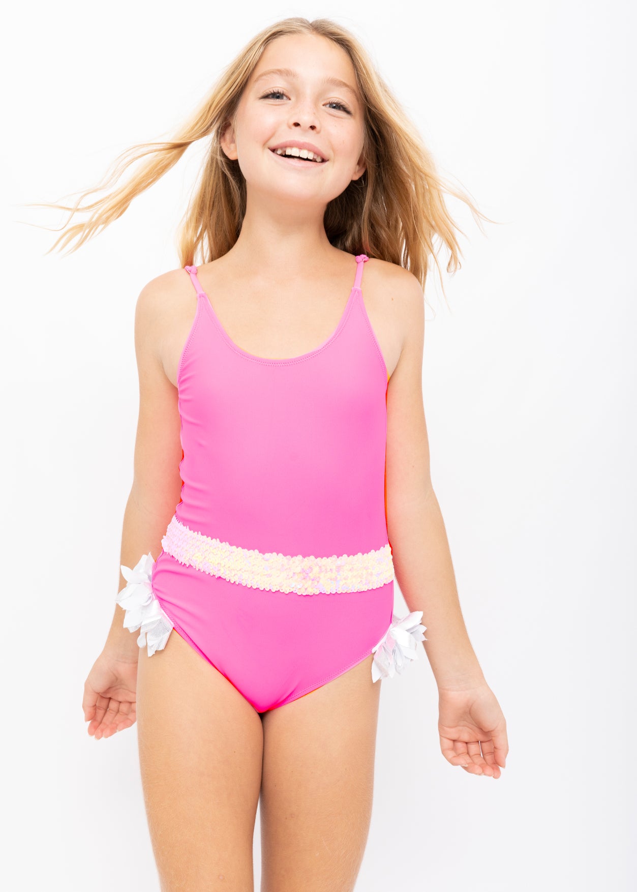 pink swimwear for girls