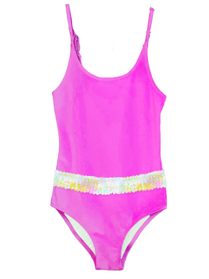 beachwear for girls, pink swimsuit for girls
