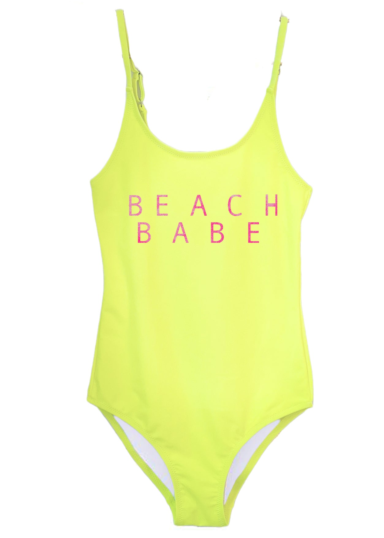 beachwear for girls, neon yellow cute bathing suits for girls