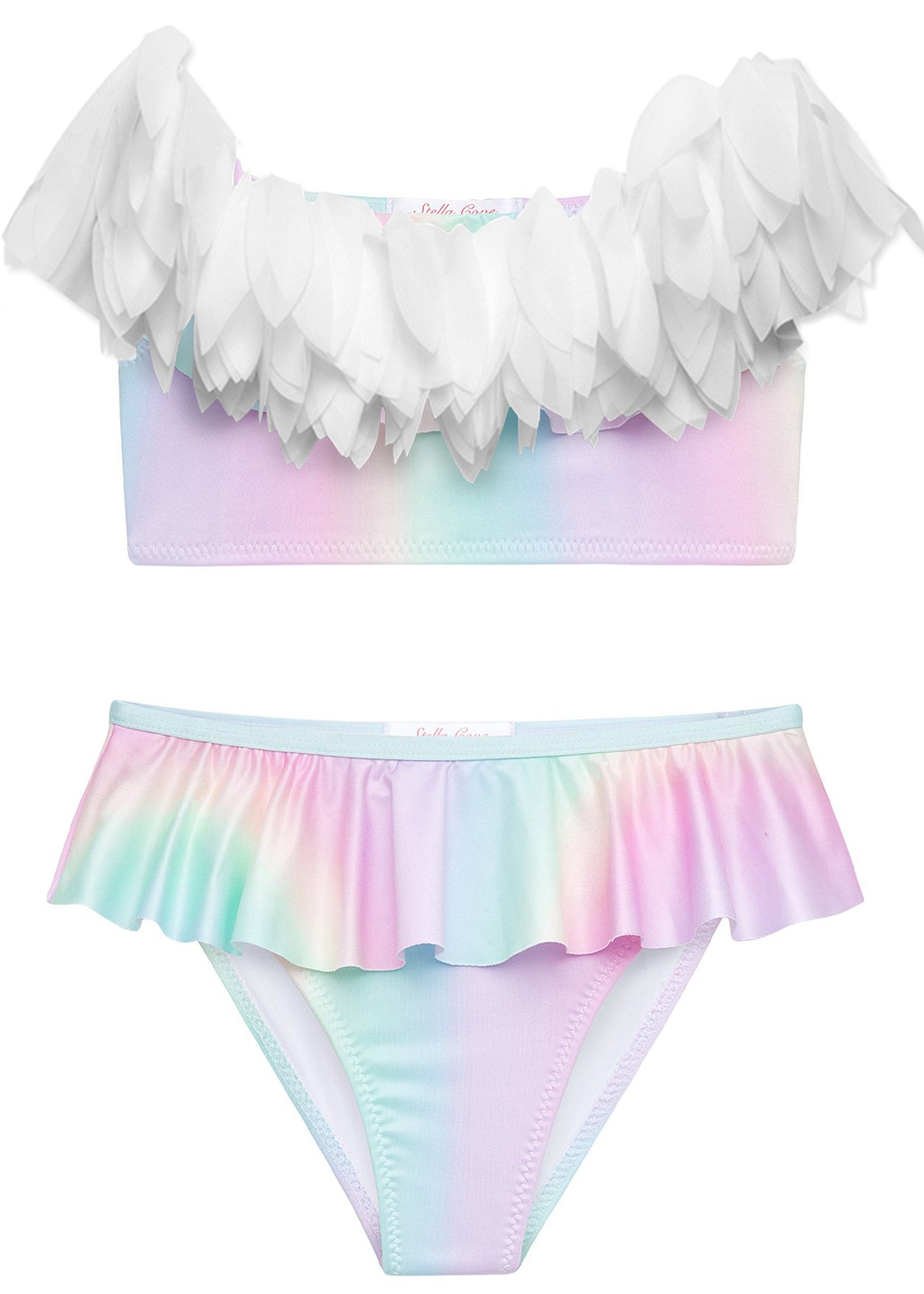 beachwear for girls, rainbow bikini for girls