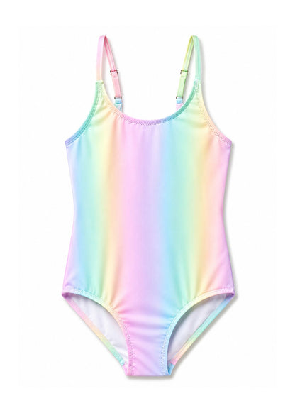 pastel rainbow swimsuit for girls