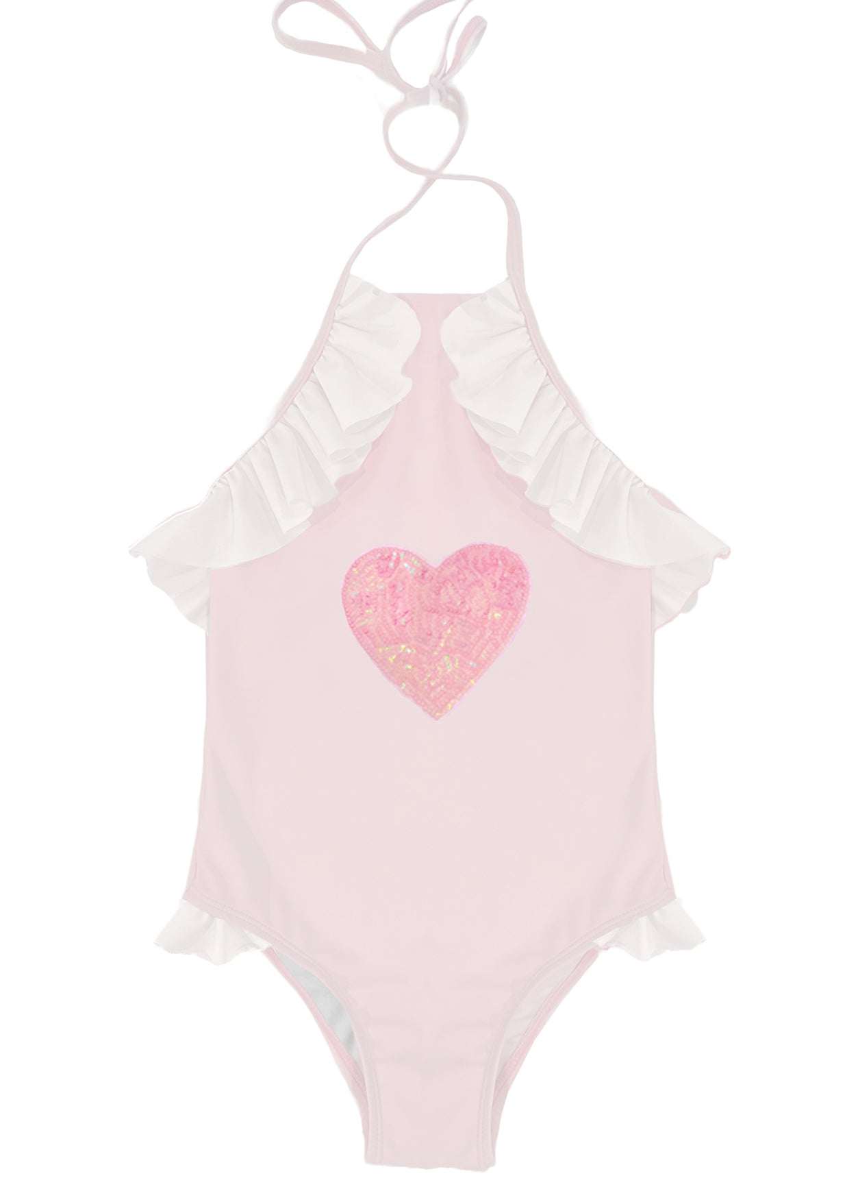 Pink White With Heart Swimsuit