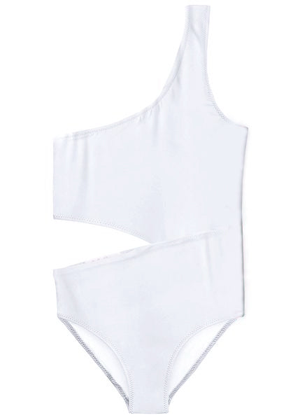 White Side Cut Swimsuit