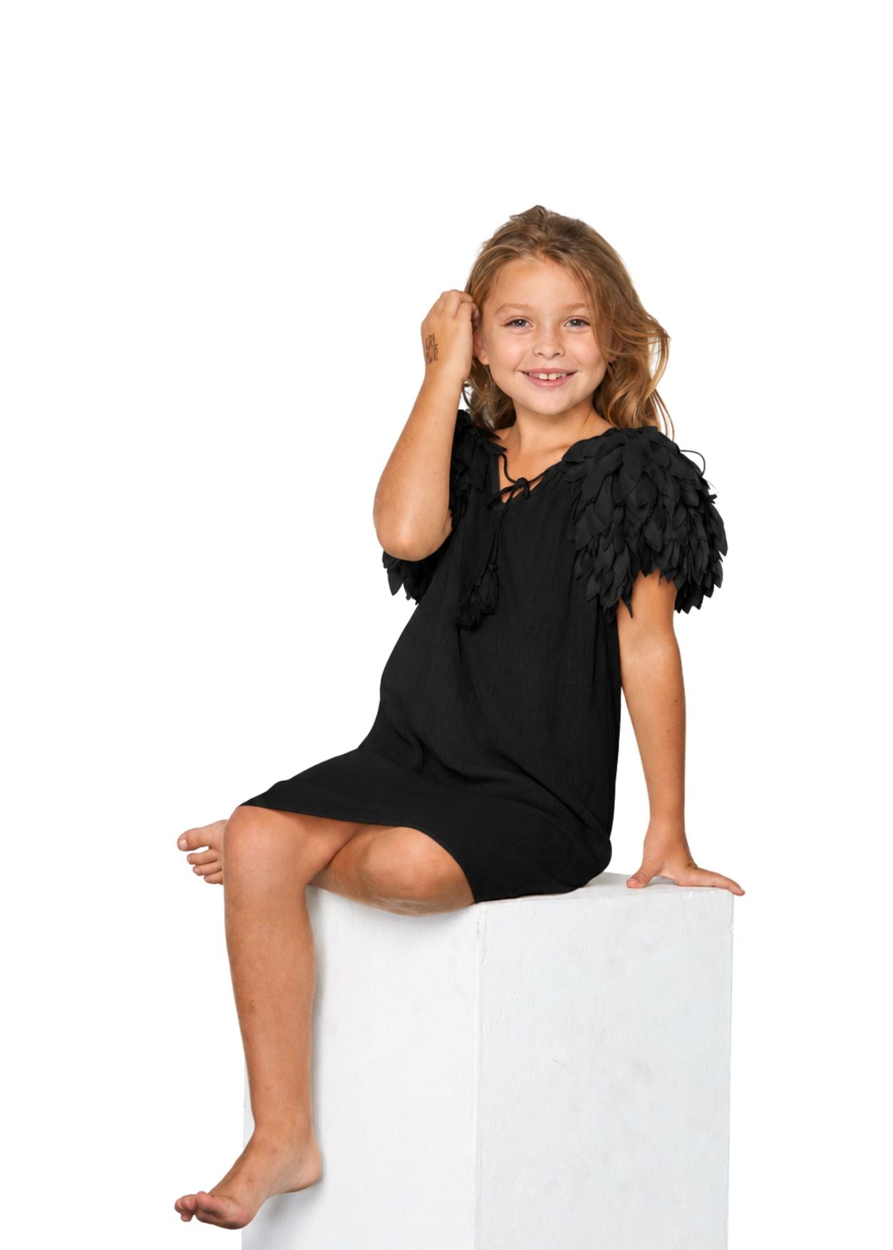 pretty black dress beach cover up for girls