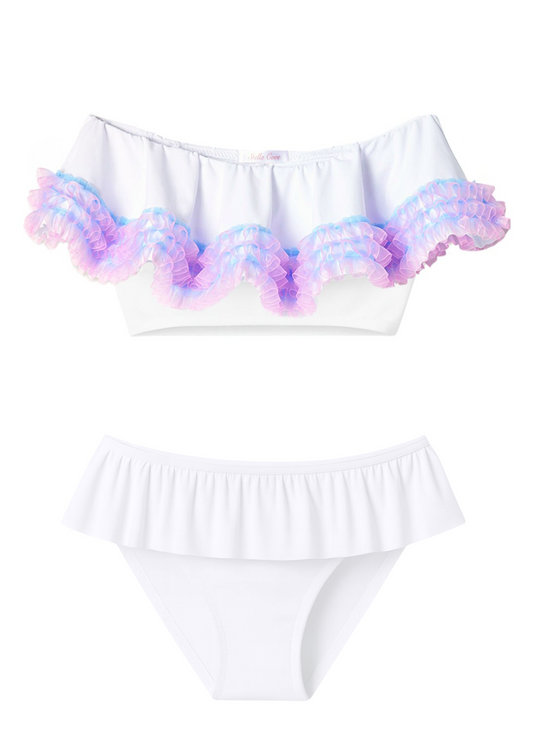 pretty chic white bikini for girls