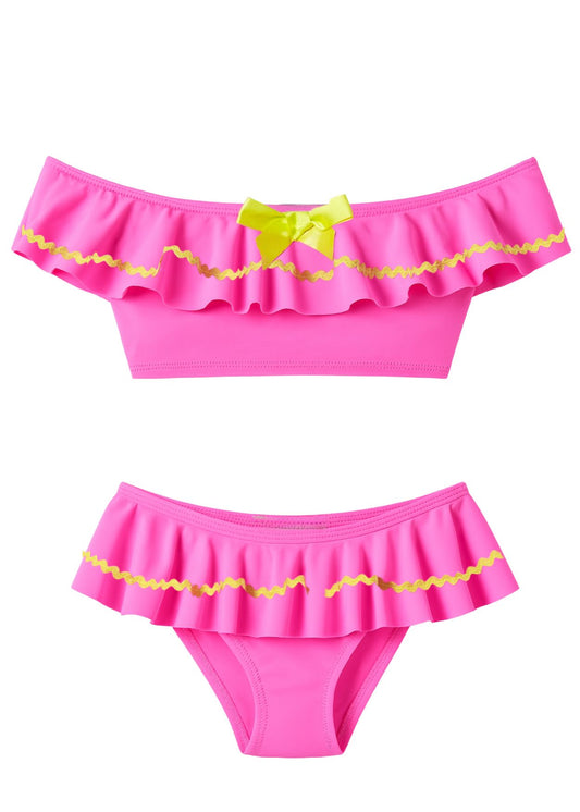 pretty neon pink bikini for-teen-girls