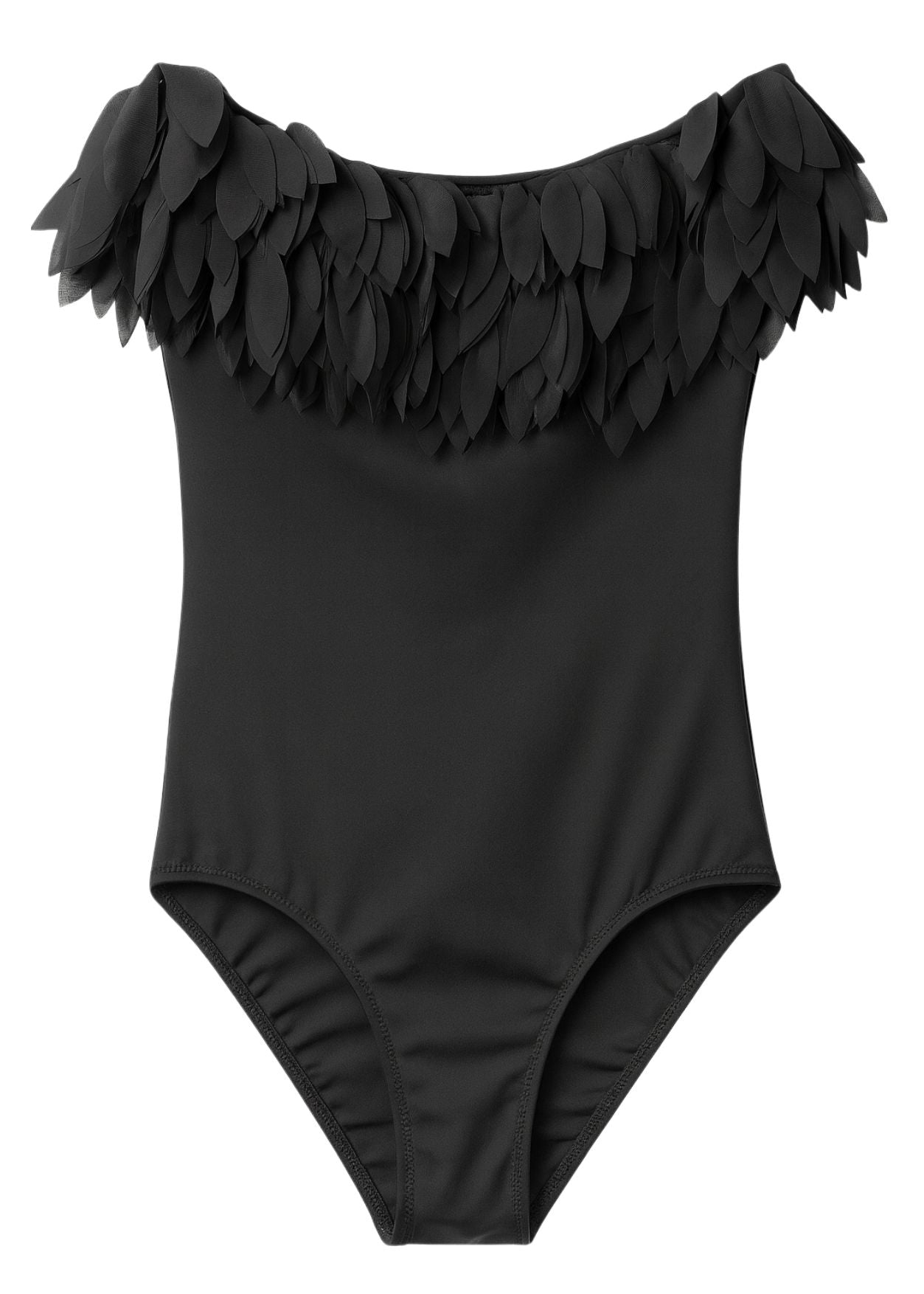 pretty petal Black swimsuit for girls