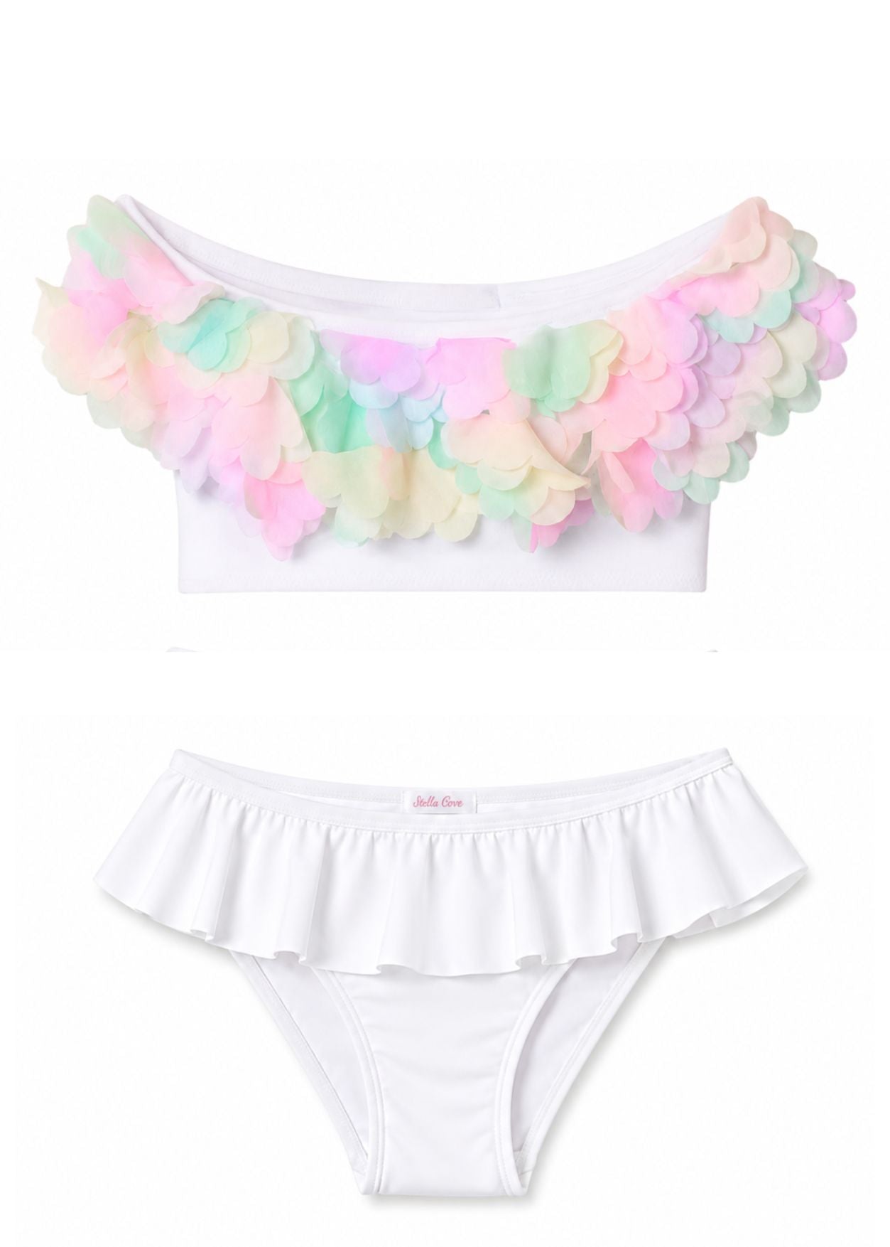 pretty petal white bikini for girls