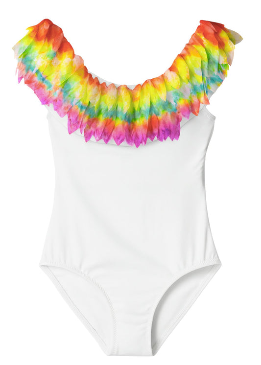 pretty white bathing suit for girls