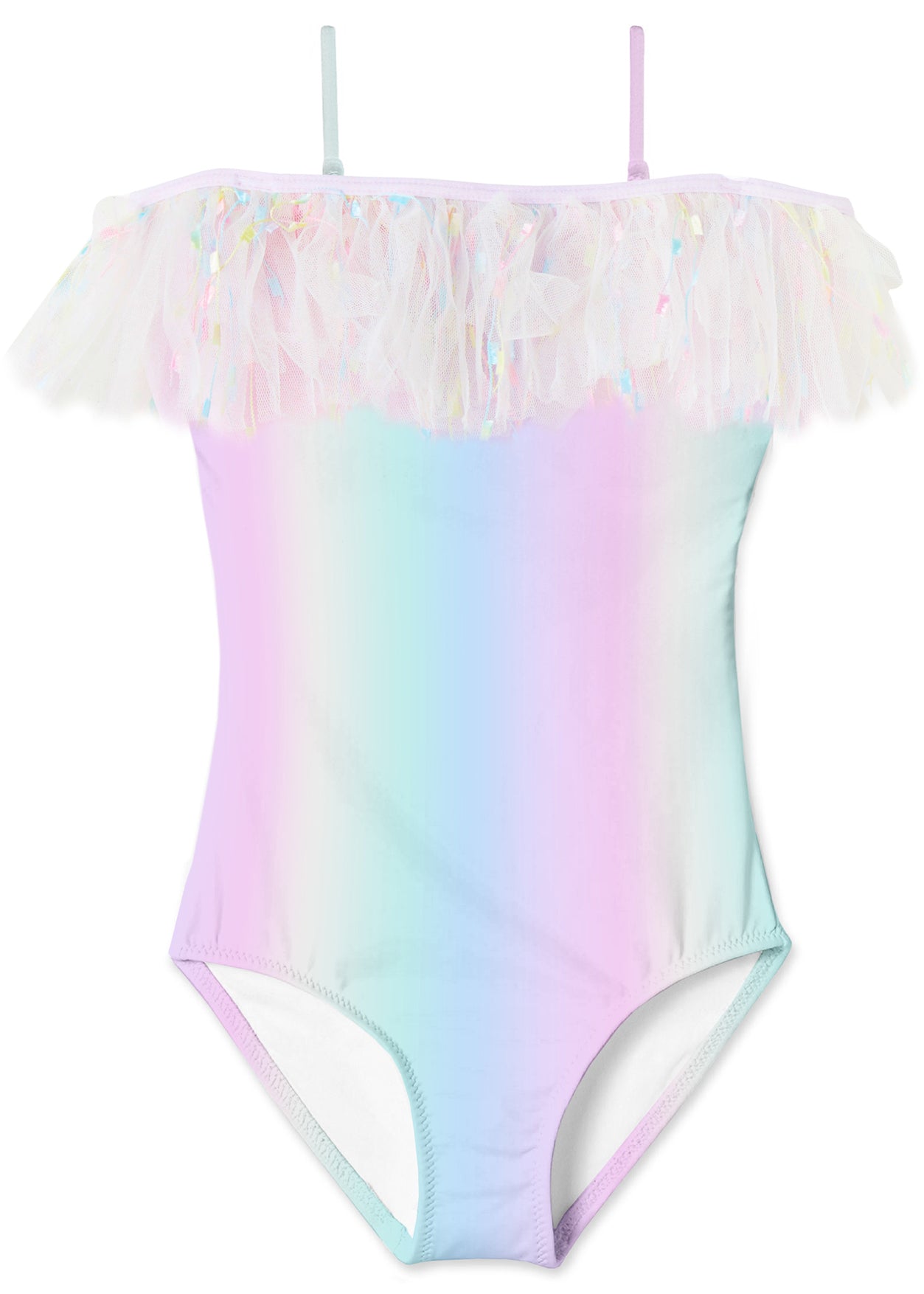 rainbow swimsuit for girls, rainbow swimwear for girls, rainbow bathing costume for girls