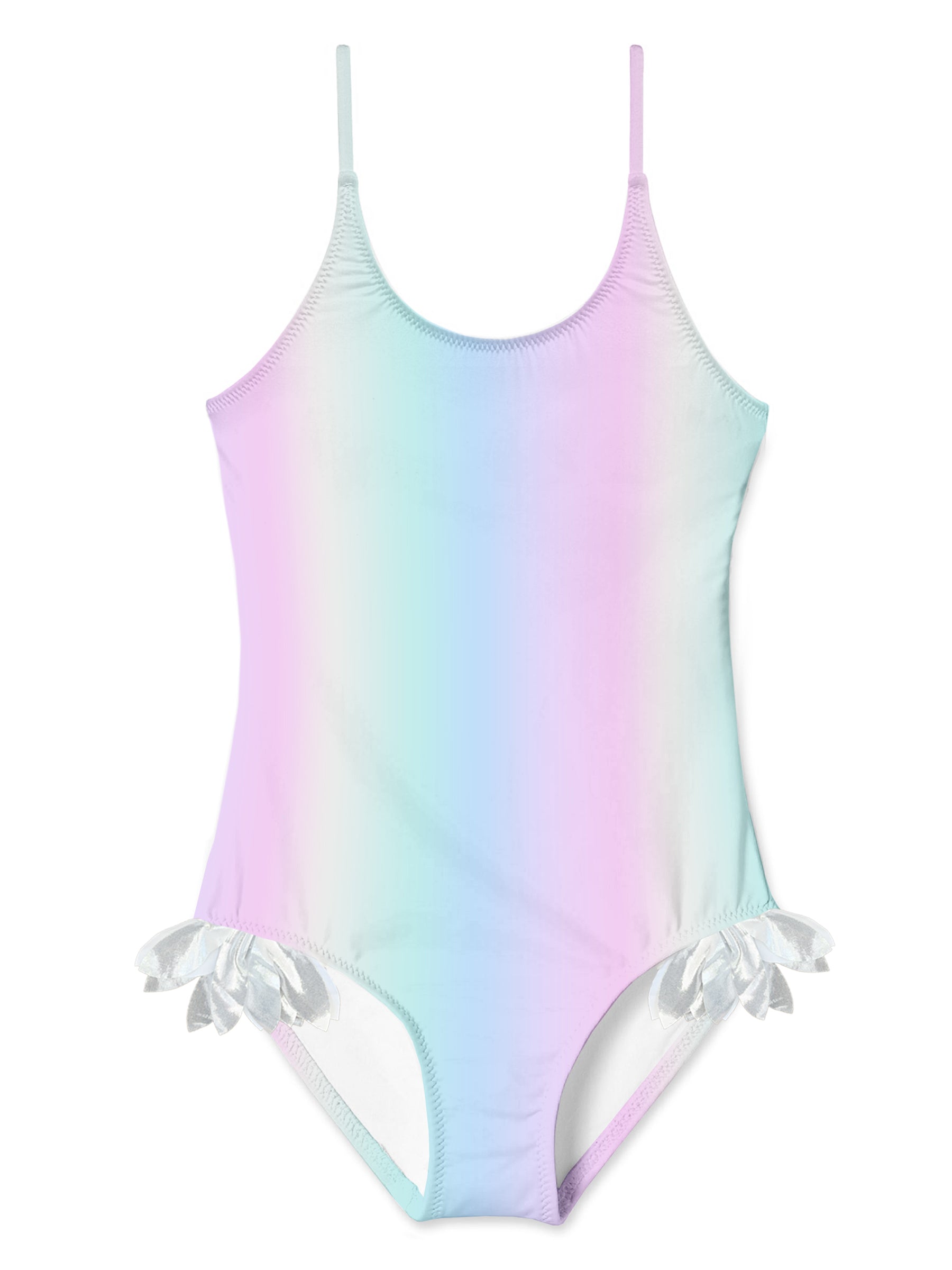 rainbow swimsuit for girls, rainbow swimwear for girls, rainbow bathing suit for girls