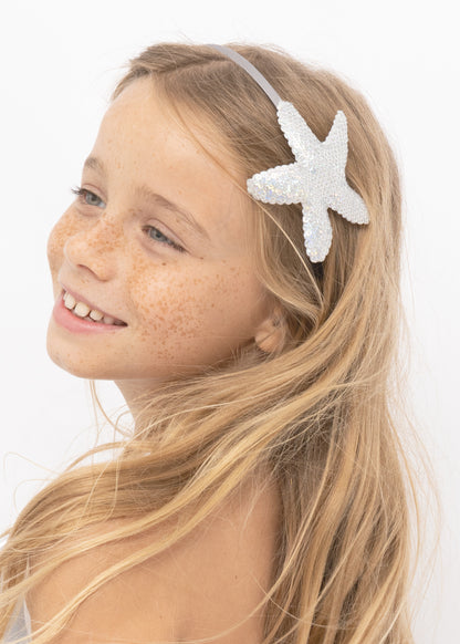 silver star headband for girls