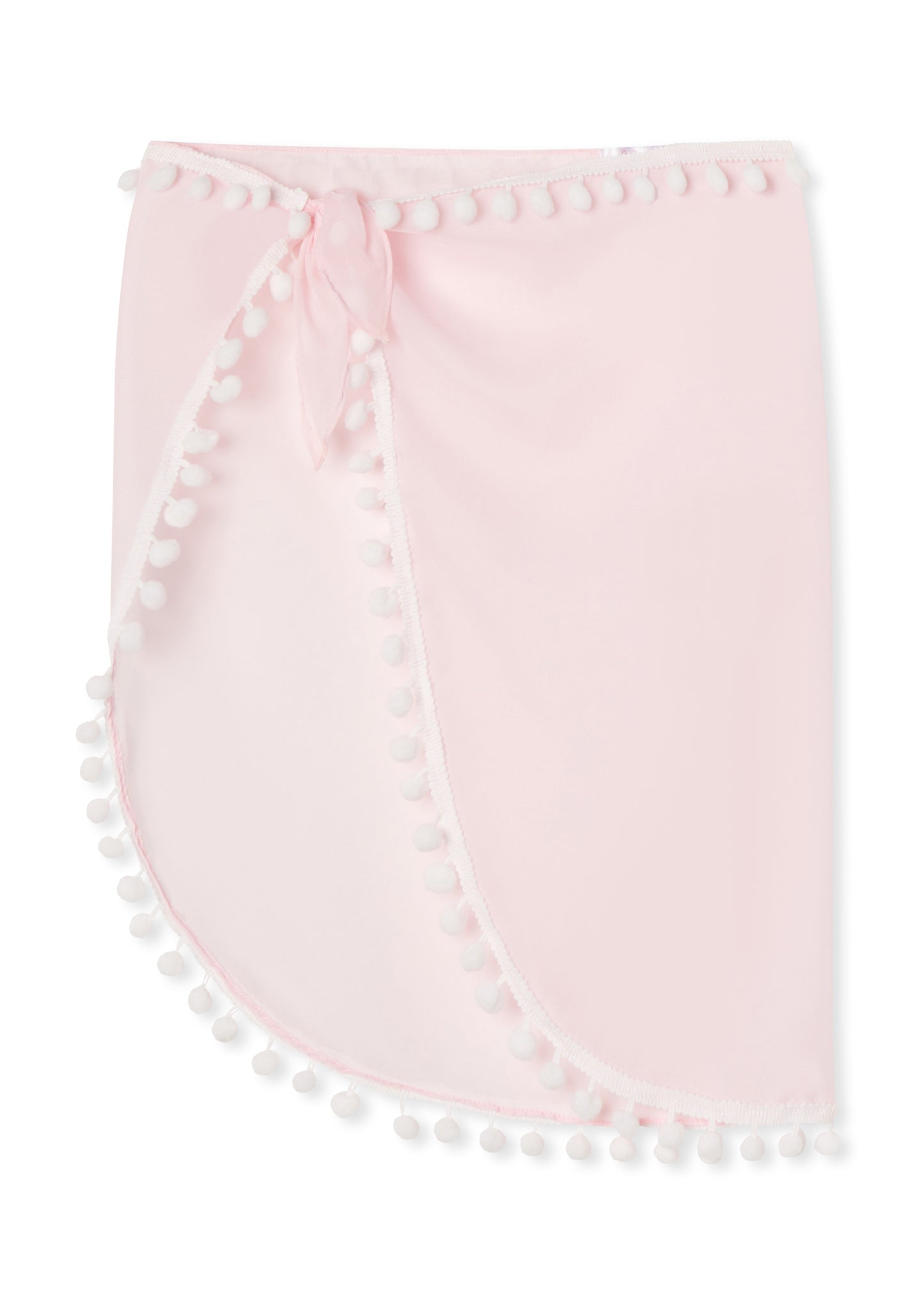 Pink Pareo Cover-Up with Pom Poms
