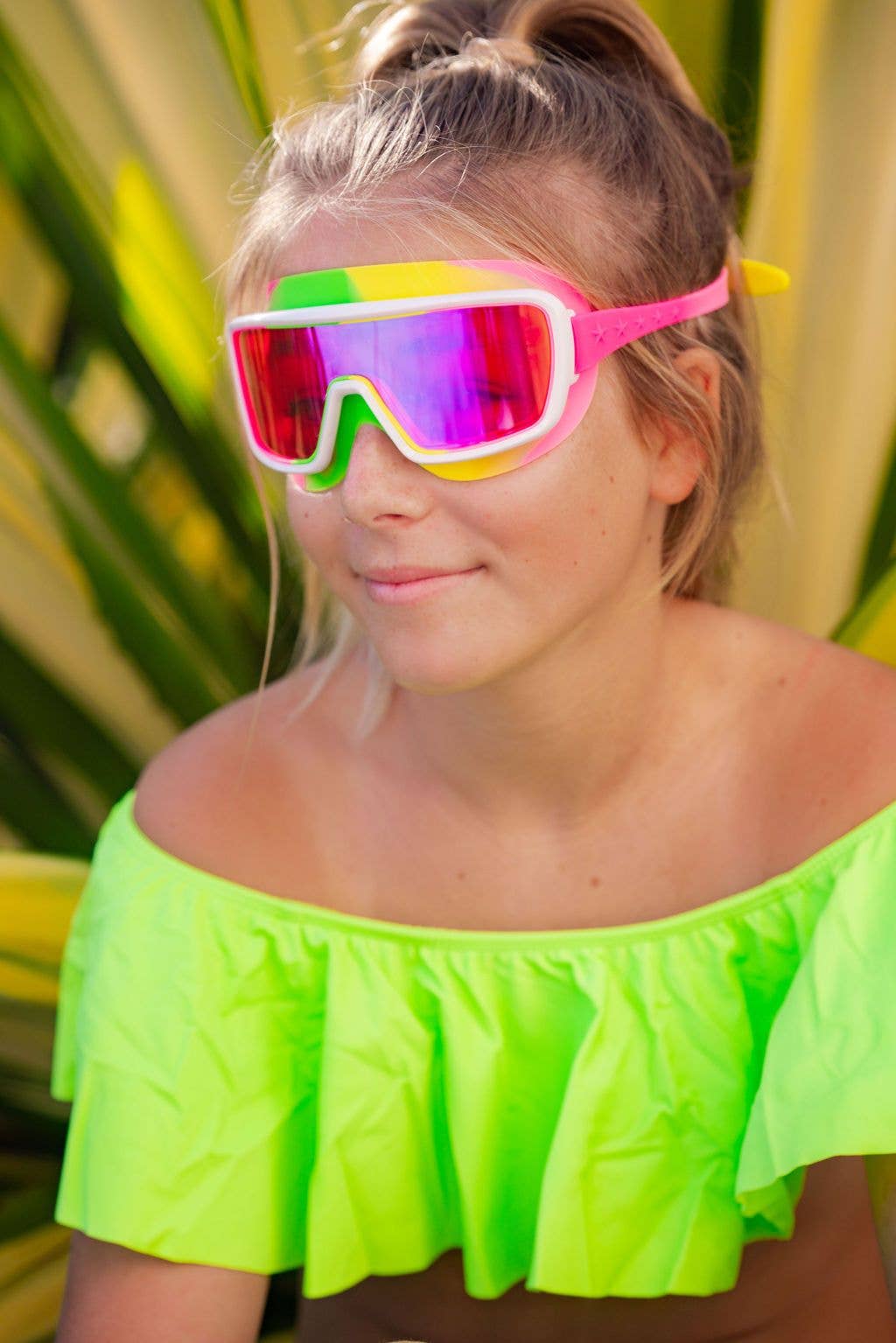 hot pink swimming goggles for girls