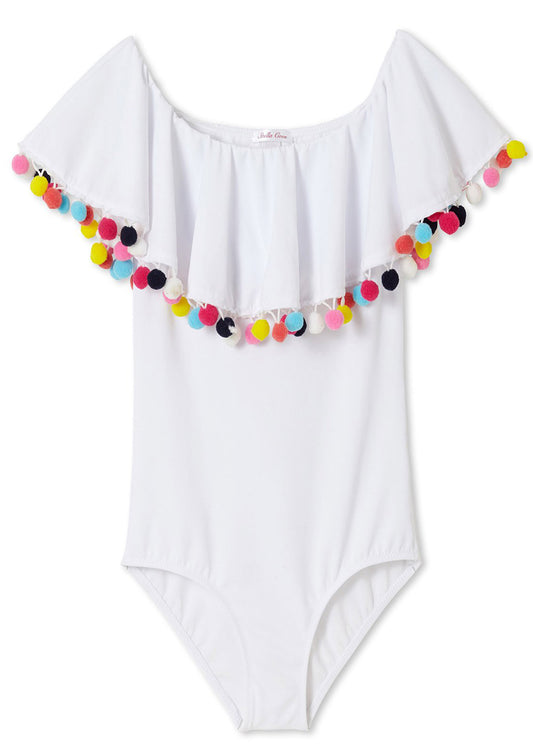 pom pom swimsuit for girls