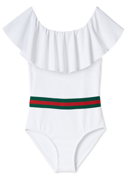 white bathing costumes for girls
